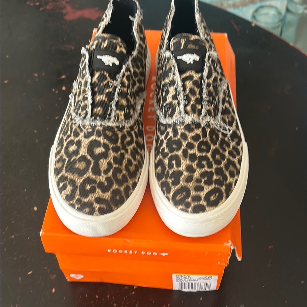 Rocket Dog Kids' Leopard Print Slip-On Shoes